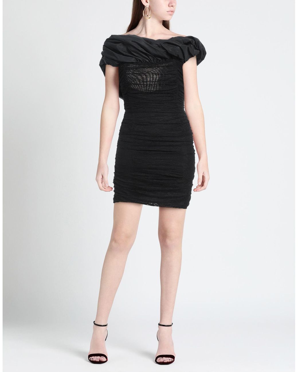 Pinko Black Mini Dress Polyamide, Elastane, Polyester