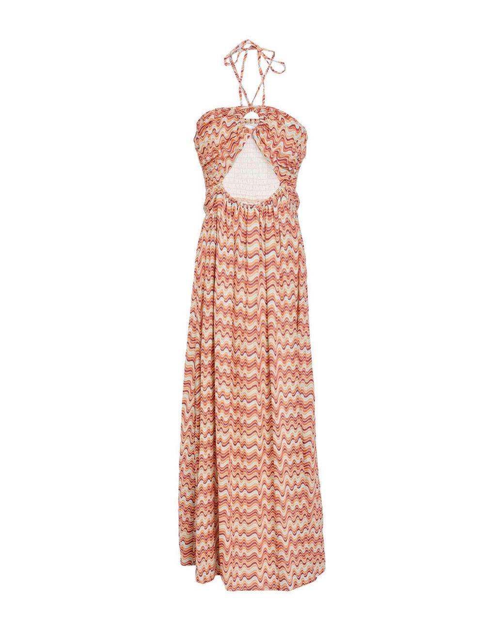 Faithfull The Brand Pink Maxi Dress Linen