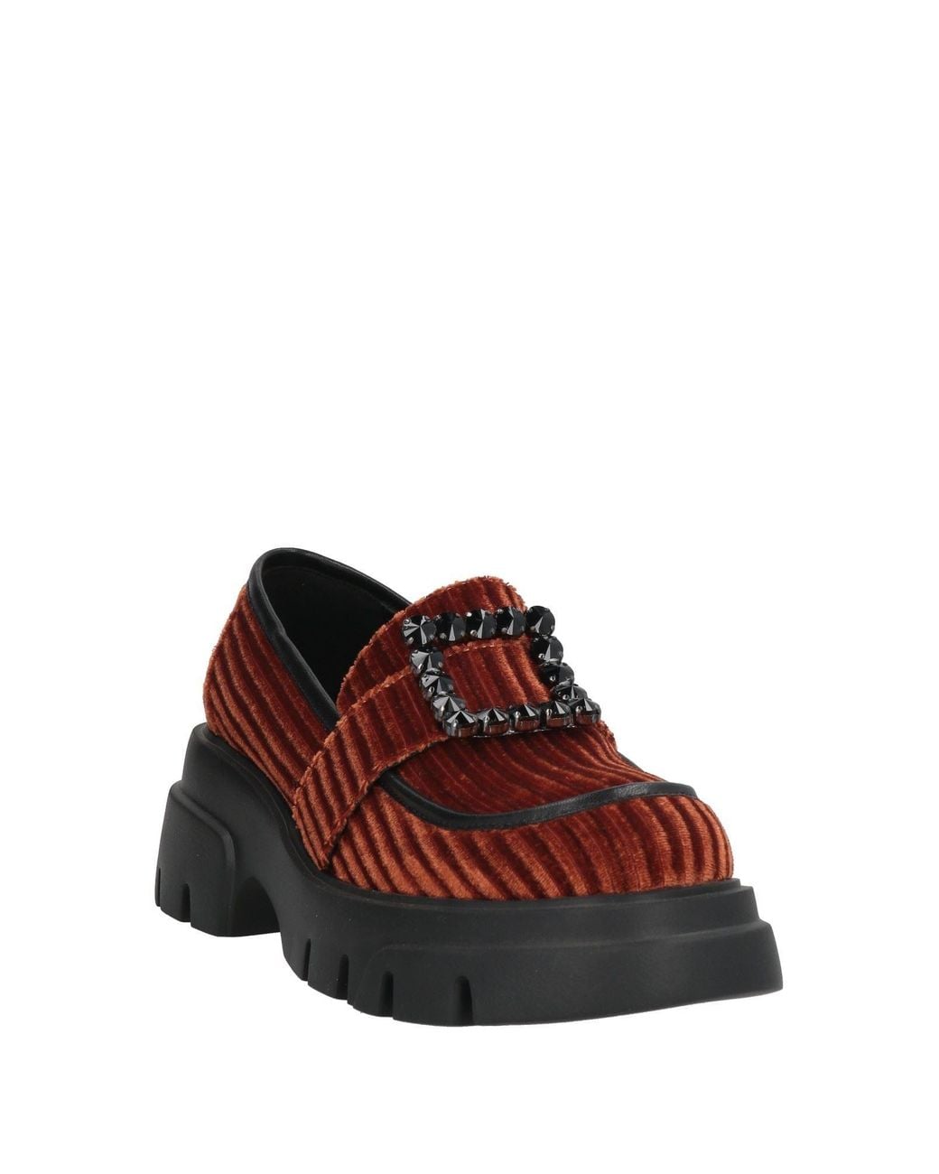 Luciano Barachini Brown Elite Rust Loafers Textile Fibers, Leather