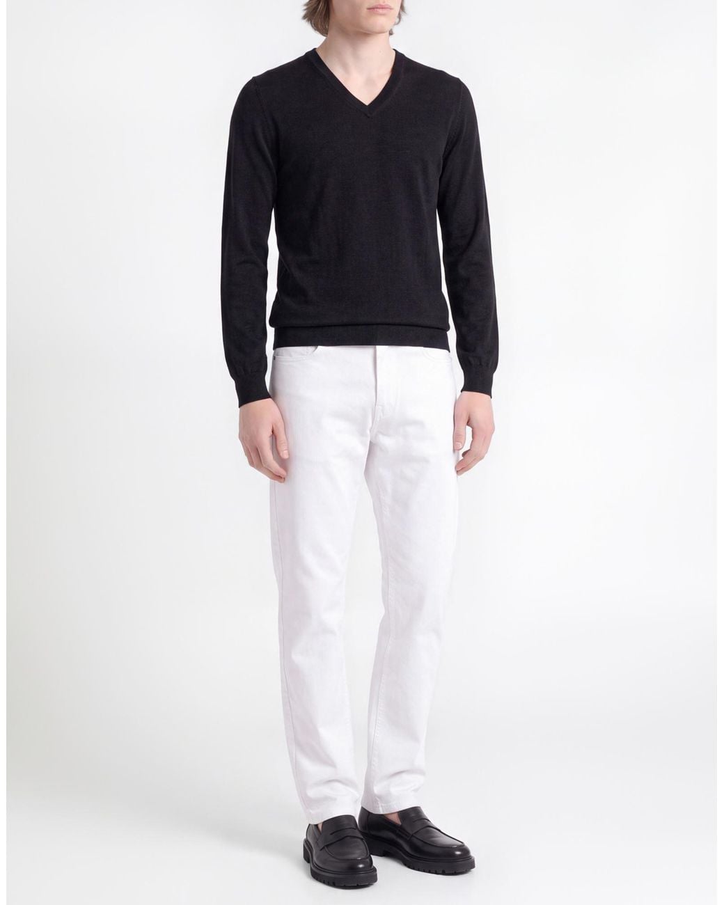 Zanone Black Sweater Virgin Wool, Polyamide for men