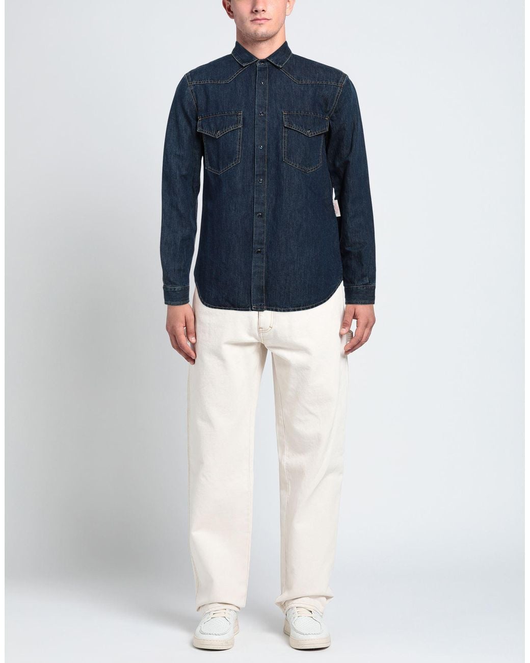 Valentino Garavani Blue Denim Shirt for men