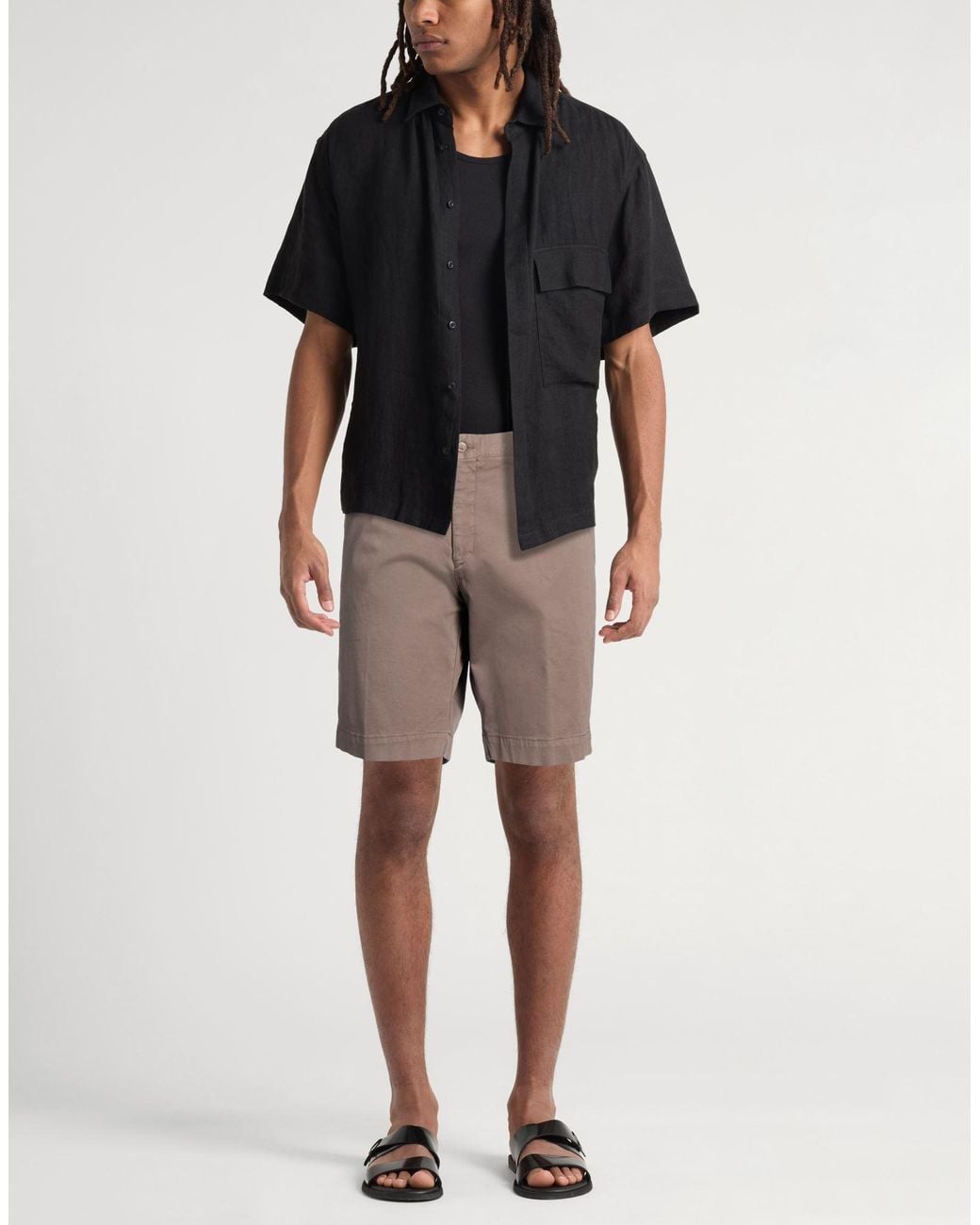 Fedeli Gray Shorts & Bermuda Shorts for men