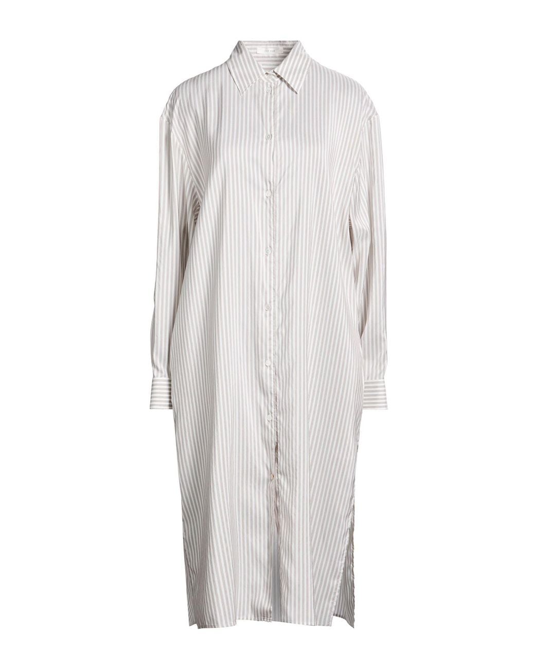 The Row White Midi Dress Silk