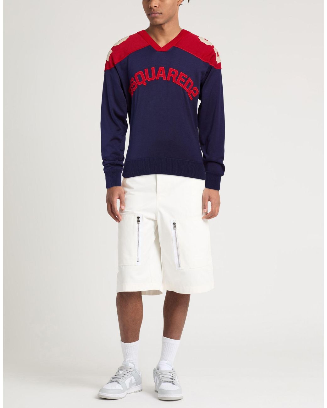 DSquared² Blue Sweater Viscose, Cotton for men