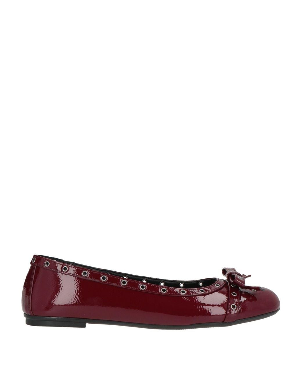 Nila & Nila Red Burgundy Ballet Flats Synthetic Material