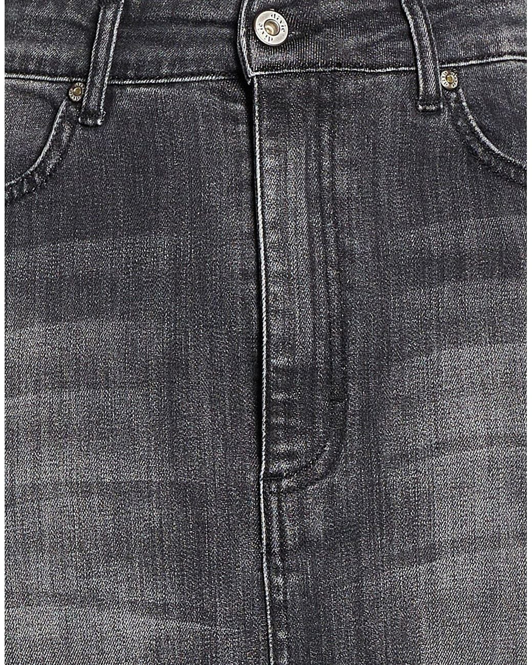 Dixie Gray Denim Skirt Cotton, Elastane