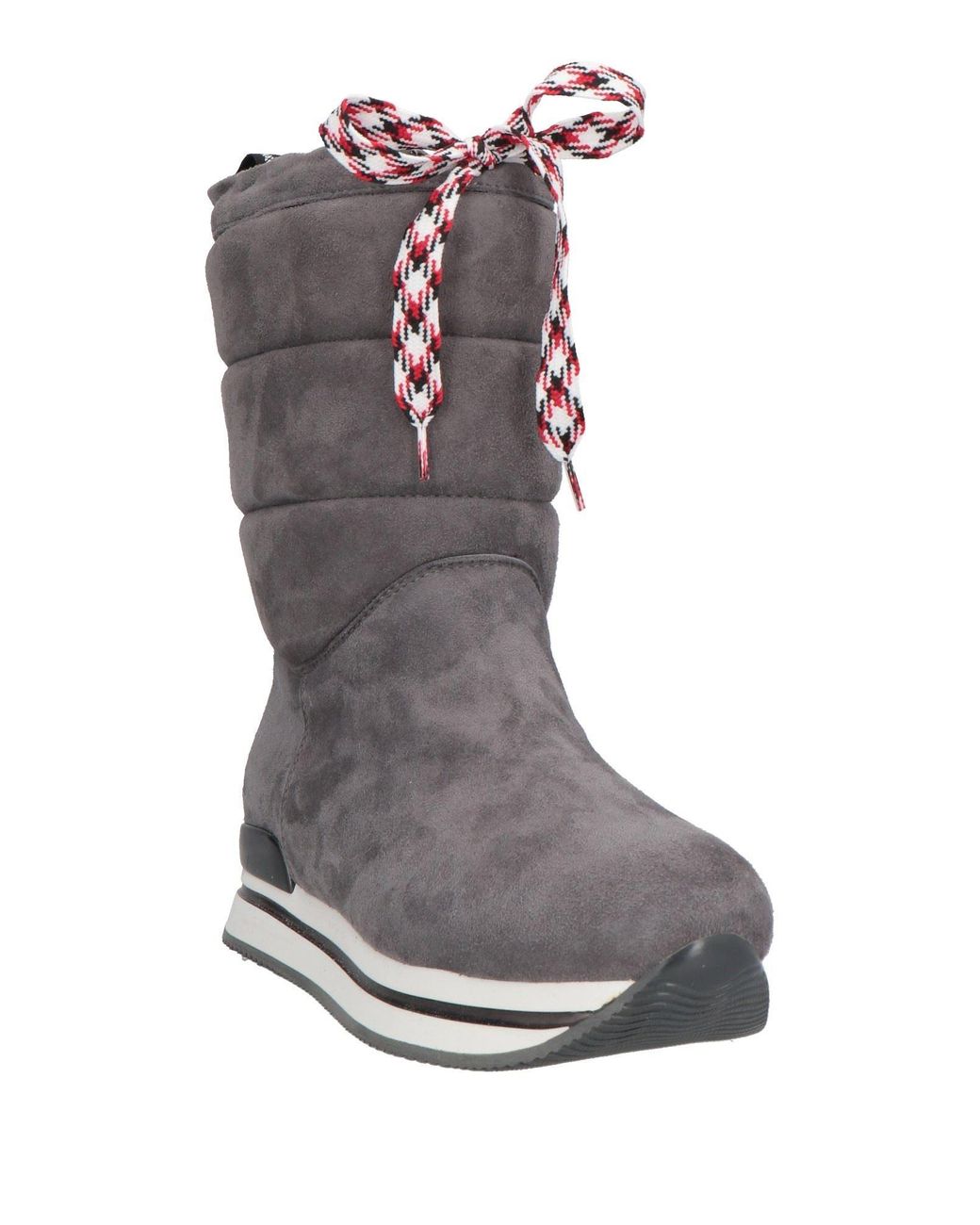 Hogan Gray Ankle Boots Leather
