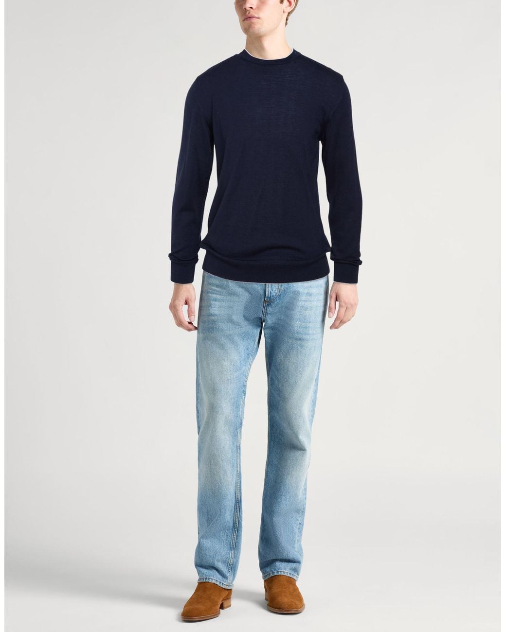 Eleventy Blue Sweater Wool, Silk for men