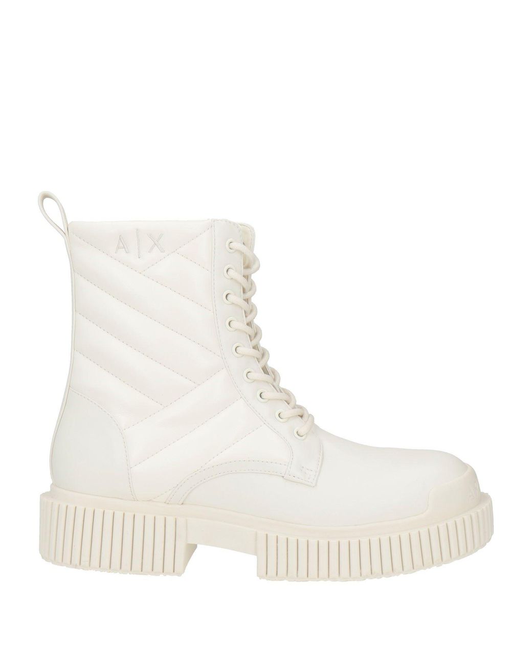 ARMANI EXCHANGE White Ankle Boots