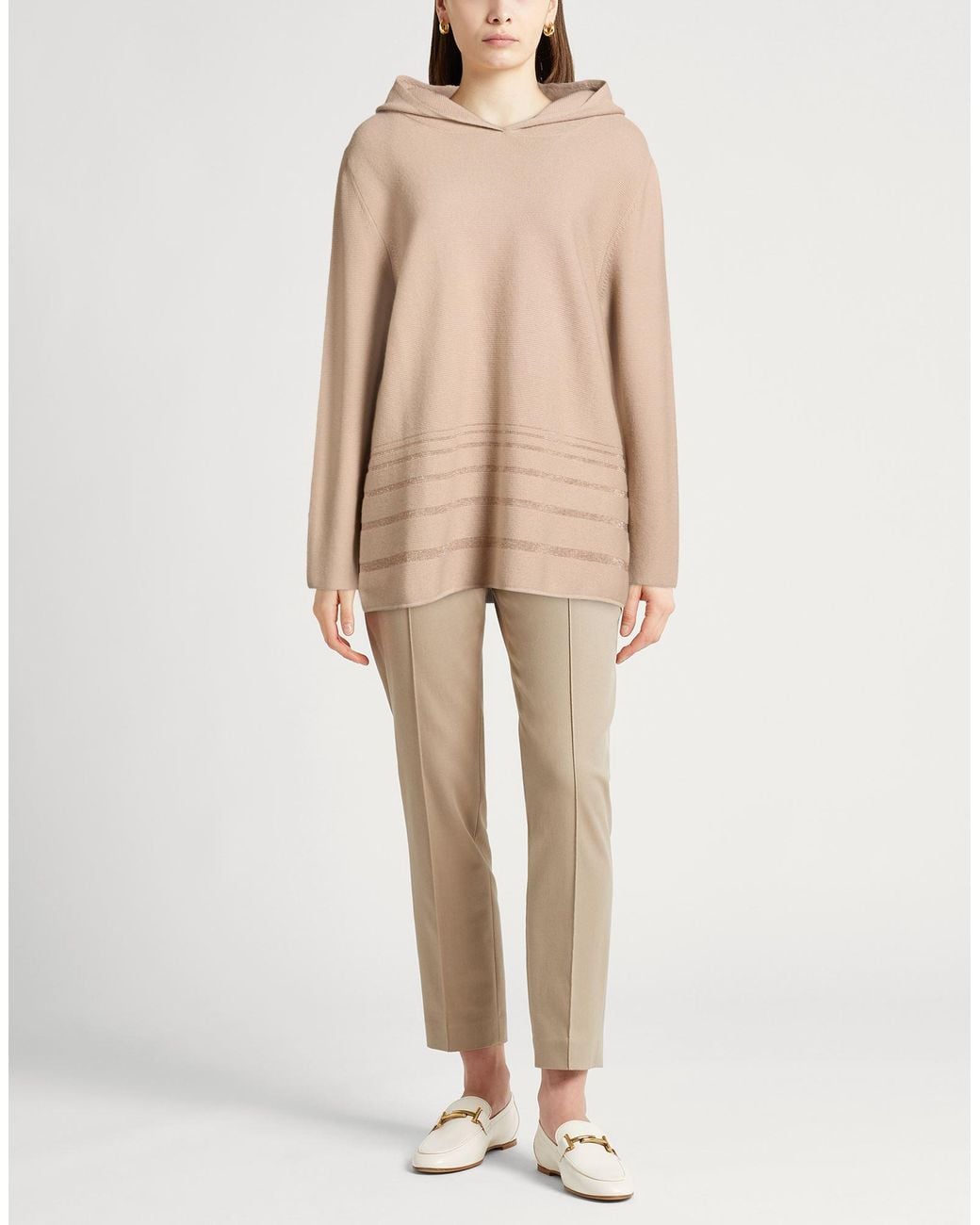 Fabiana Filippi Natural Sand Sweater Virgin Wool, Cotton, Cashmere, Viscose, Polyester