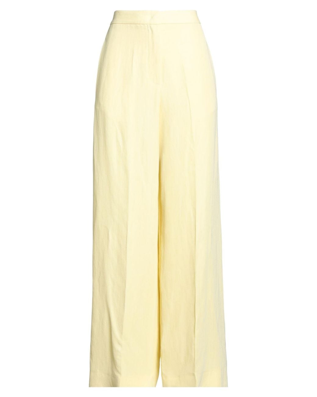 Fabiana Filippi Yellow Pants Viscose, Linen