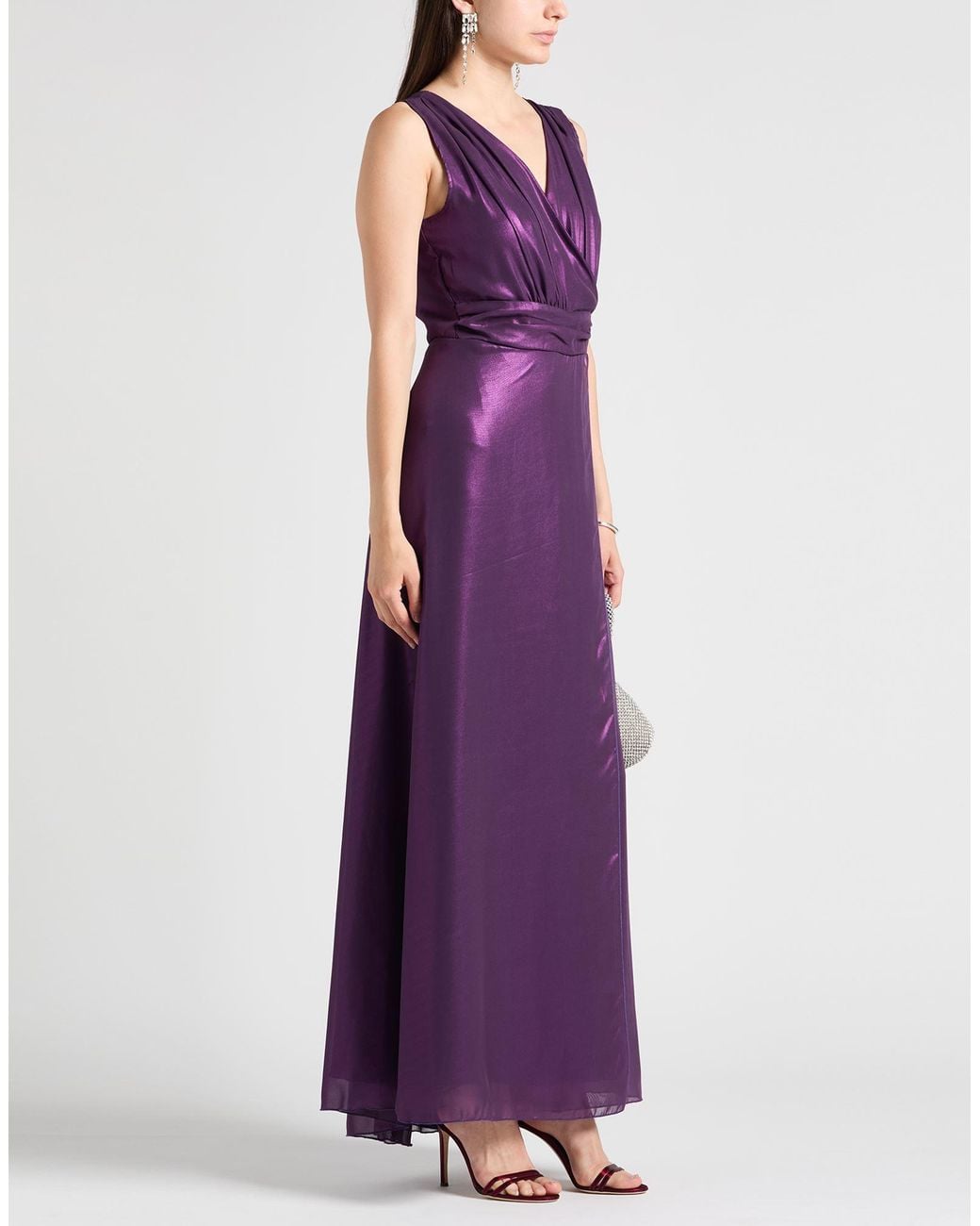 Rinascimento Purple Maxi Dress Polyester