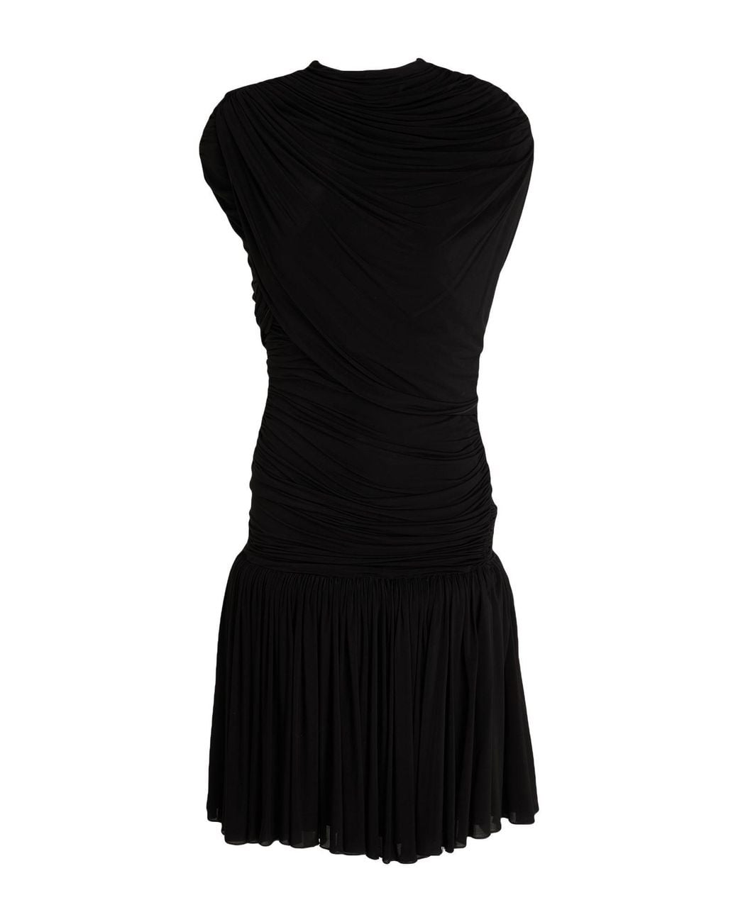 Magda Butrym Black Mini Dress Cupro, Elastane