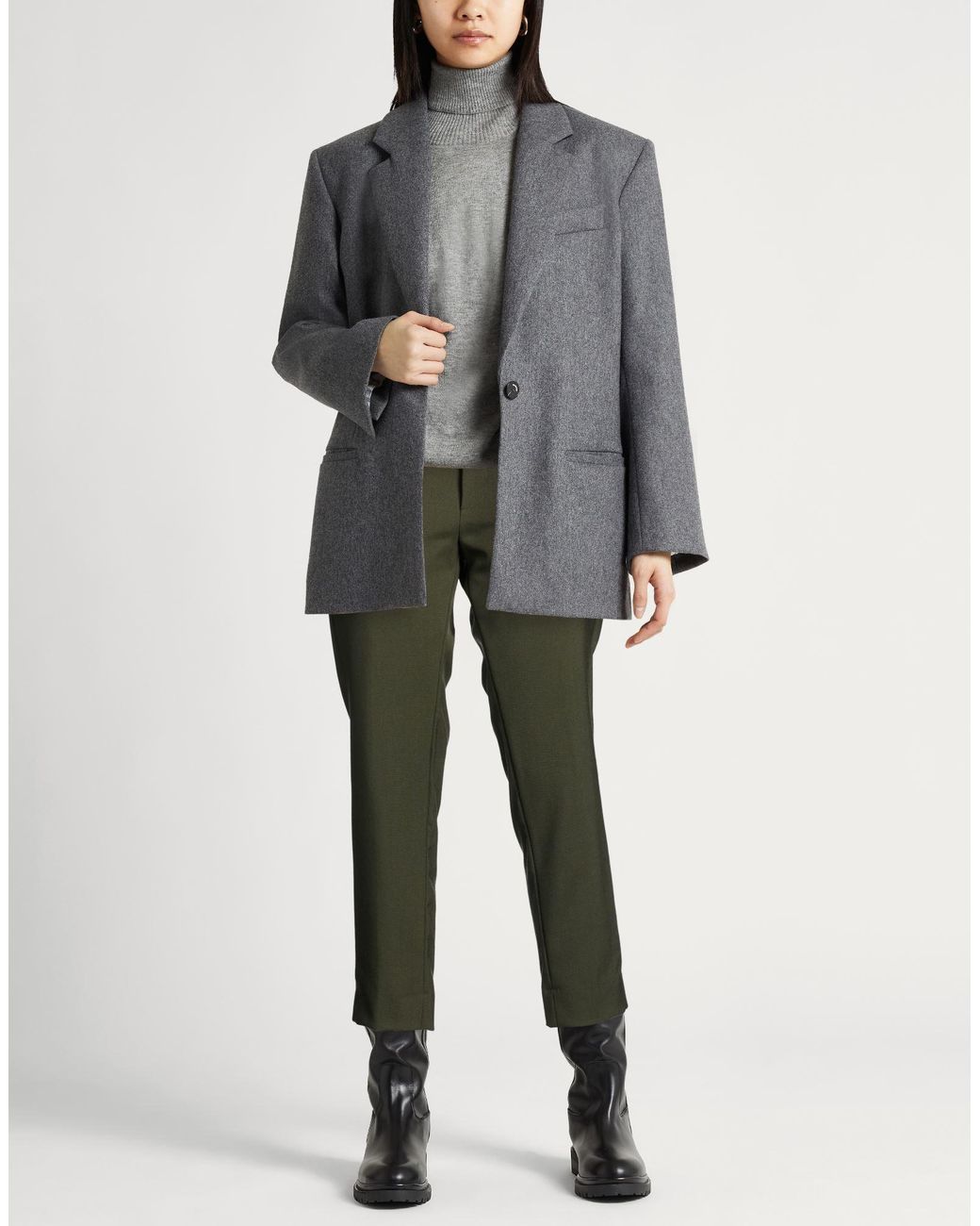 BE ABLE Green Dark Pants Virgin Wool