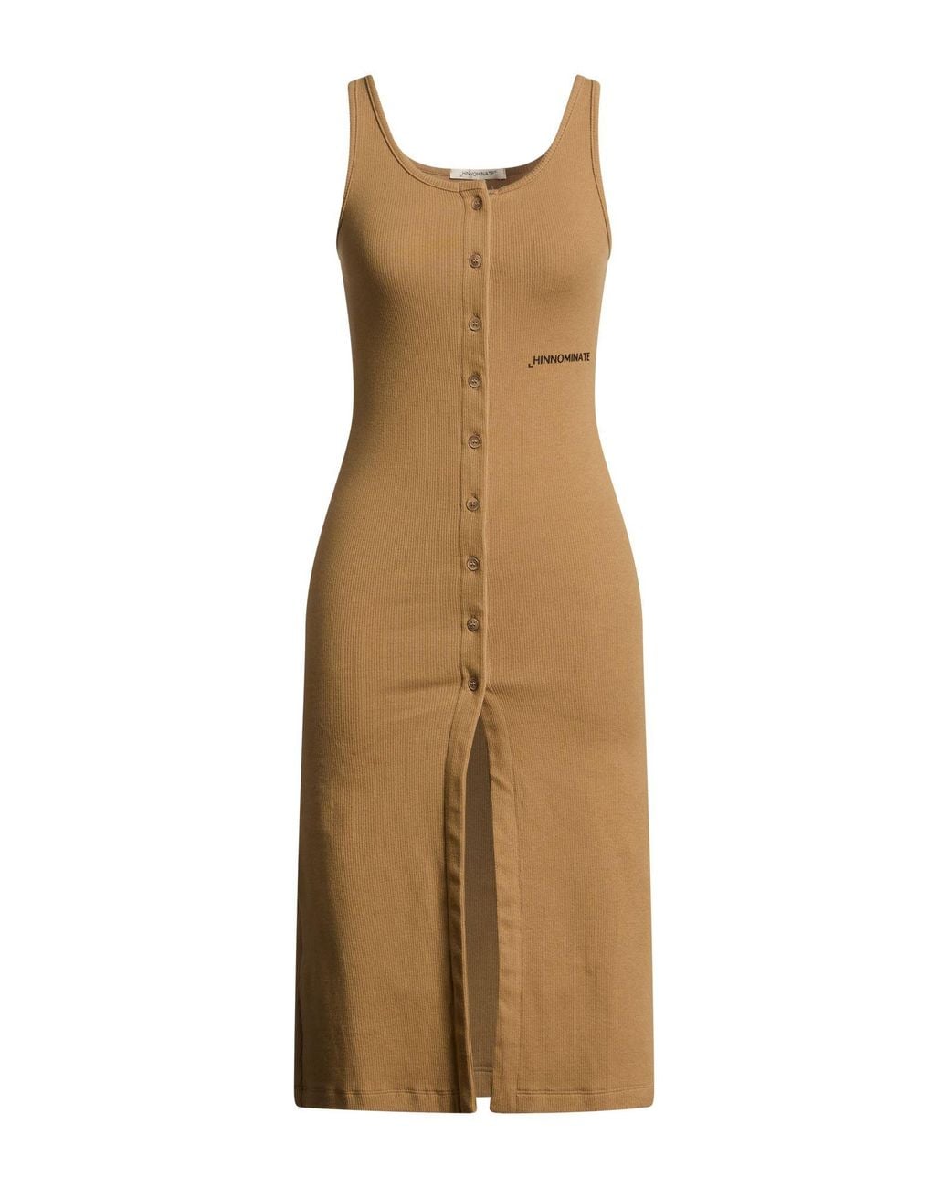 hinnominate Natural Midi Dress Cotton, Elastane