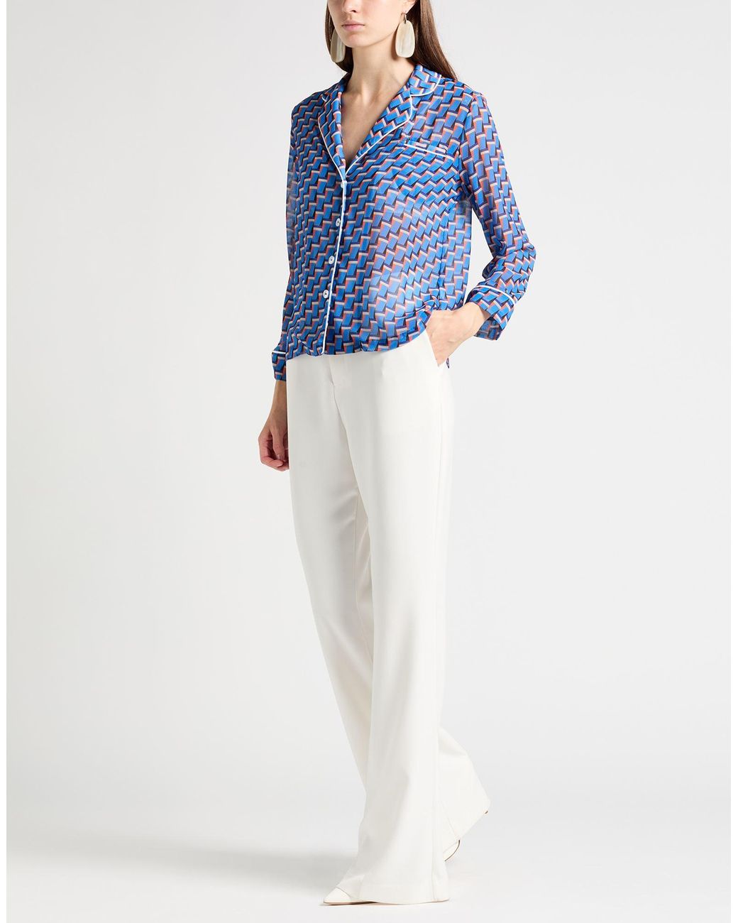 Stella Jean Blue Shirt Polyester