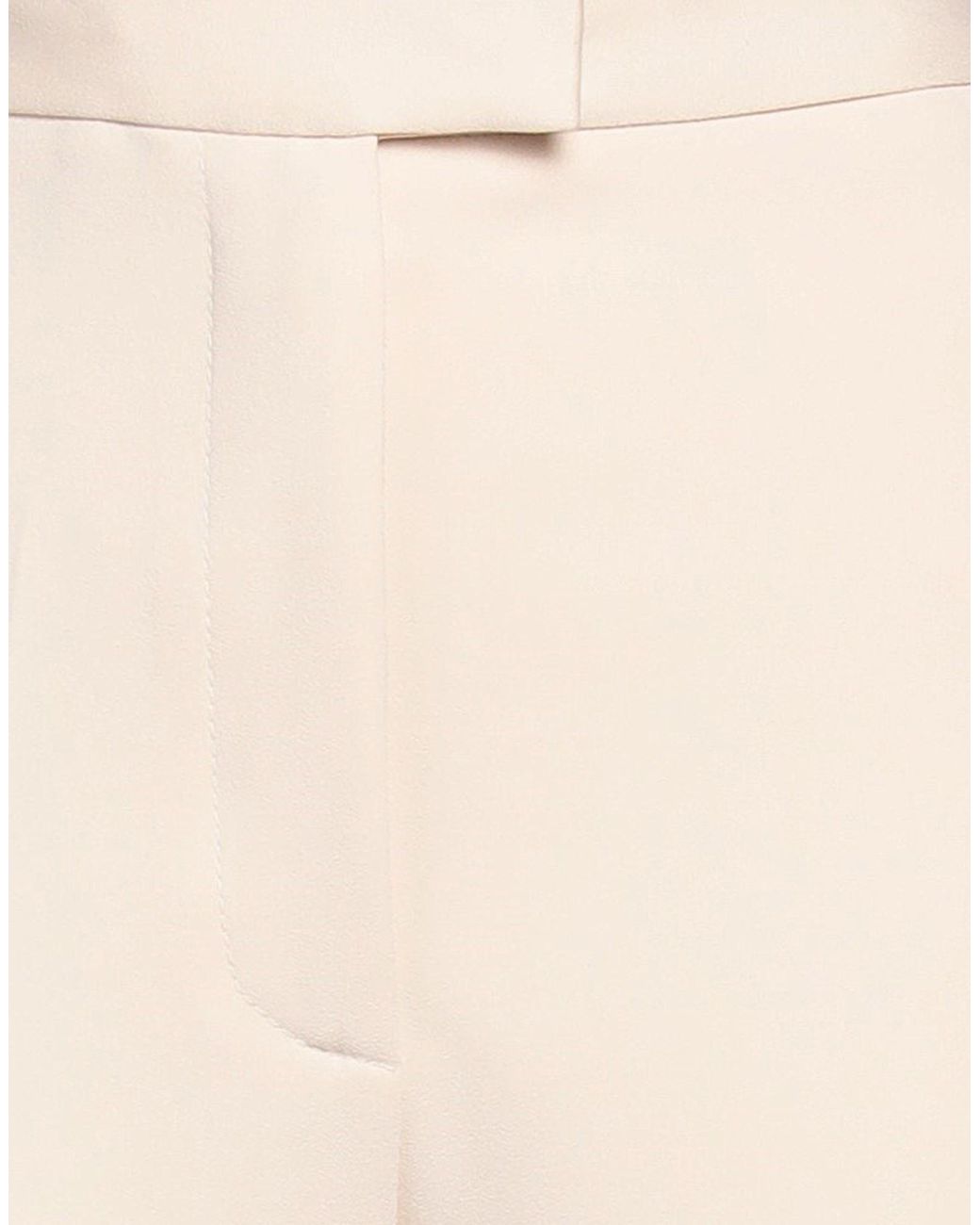SIMONA CORSELLINI White Cream Pants Polyester