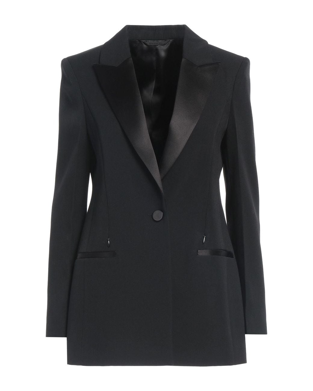 Givenchy Black Blazer Wool, Viscose, Silk