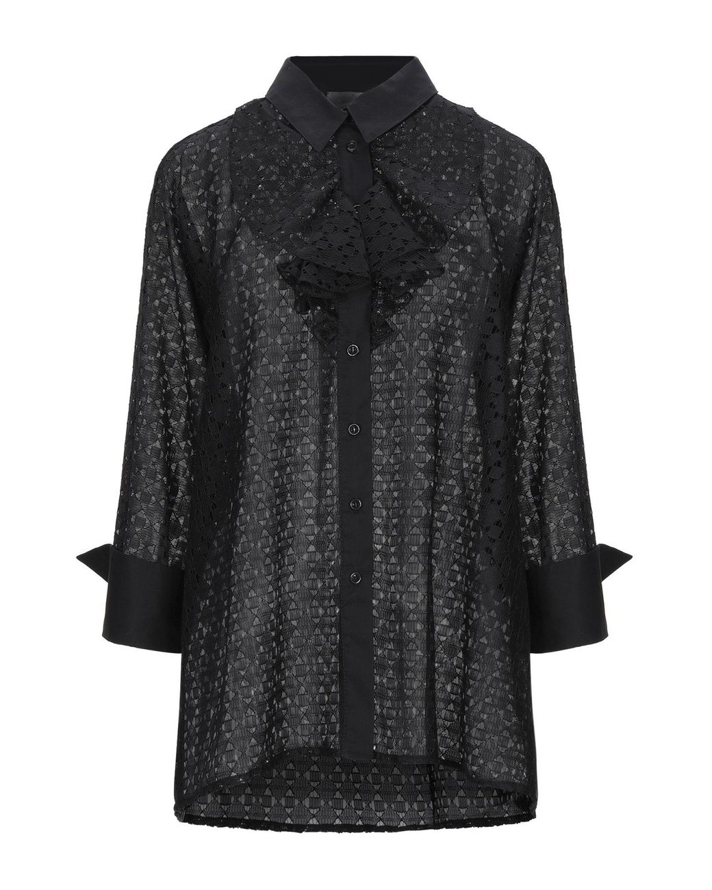 Roberta Scarpa Lace Shirt in Black - Lyst