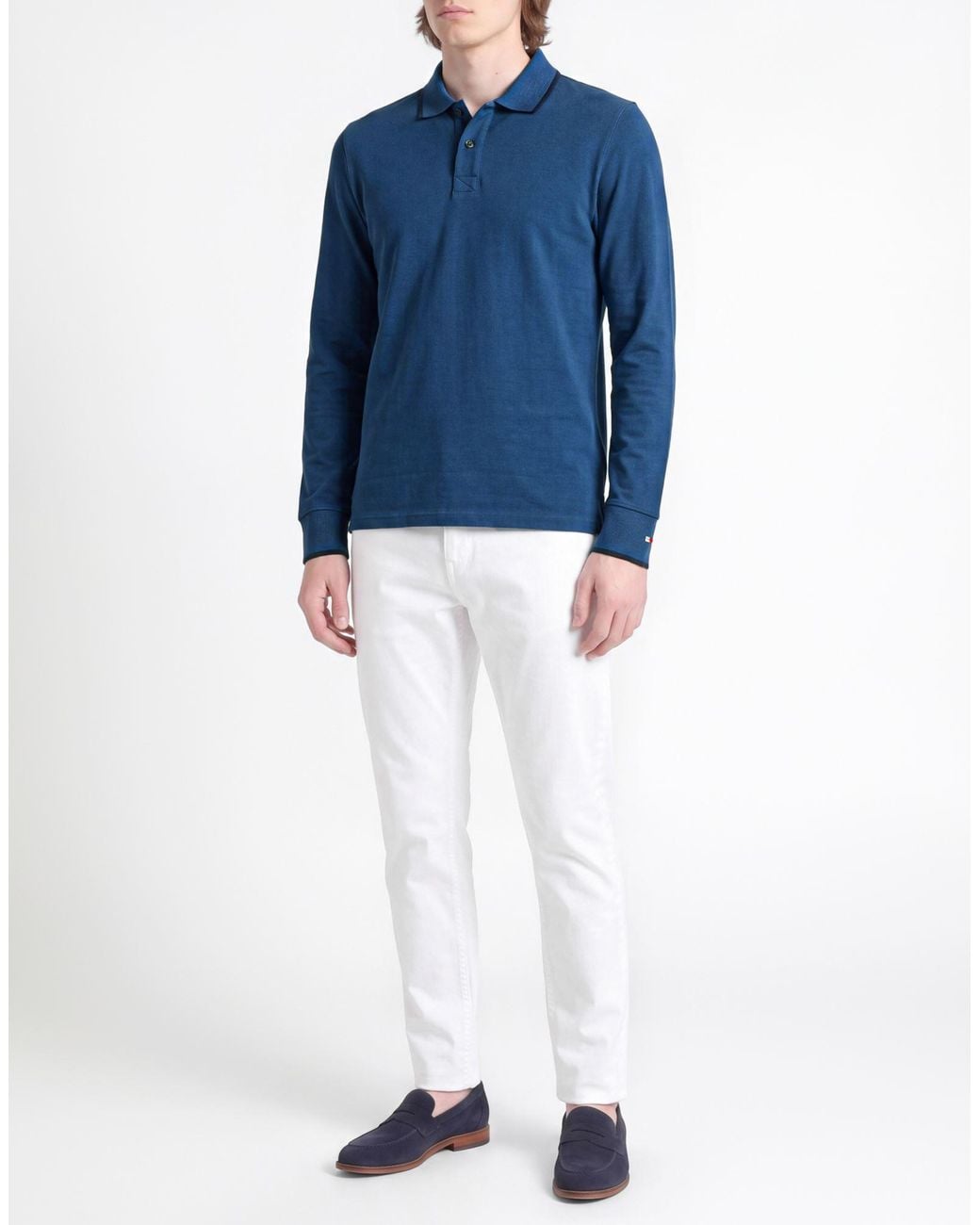 North Sails Blue Polo Shirt Cotton for men