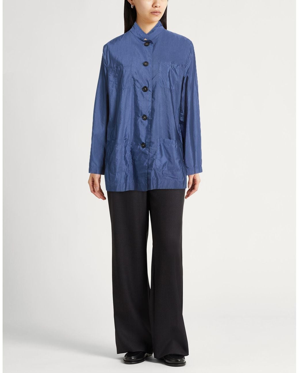 Massimo Alba Blue Jacket Cotton, Silk