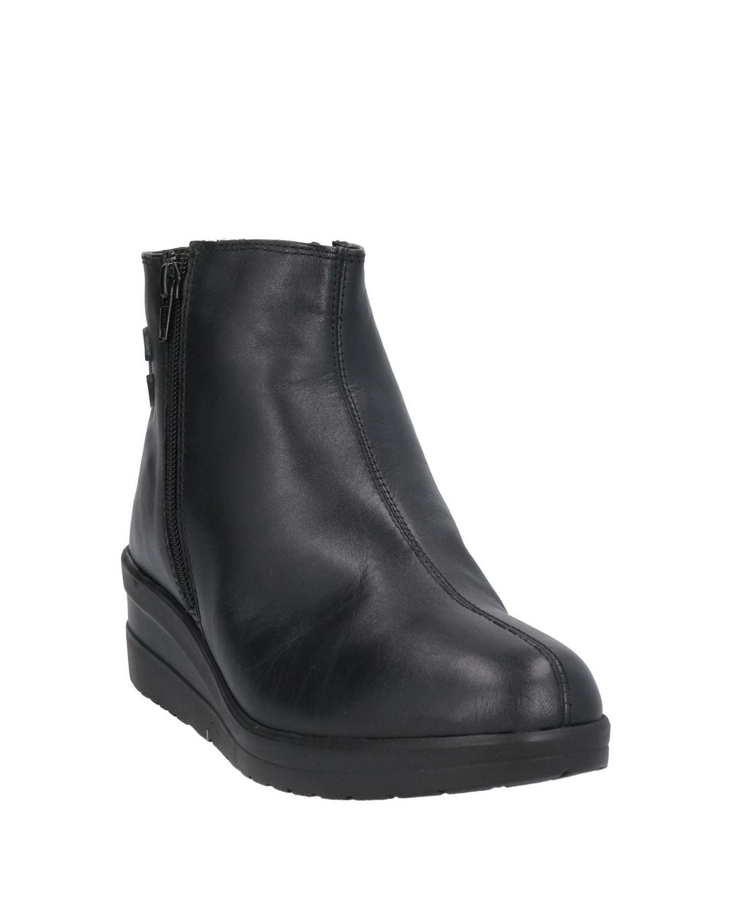 Cinzia Soft Black Ankle Boots Leather