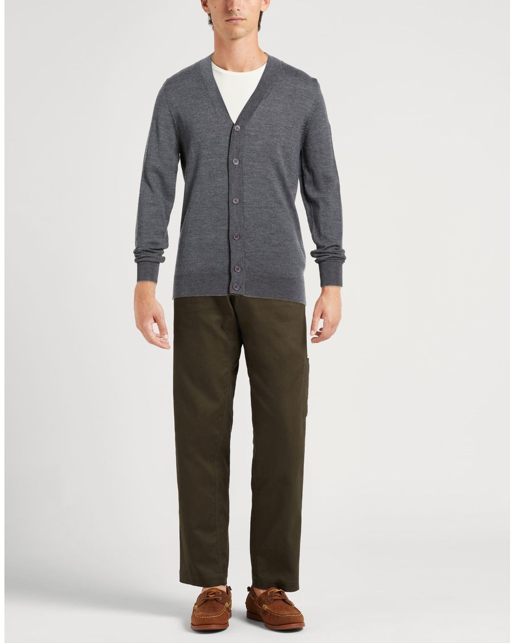 Ice Iceberg Gray Cardigan Wool for men