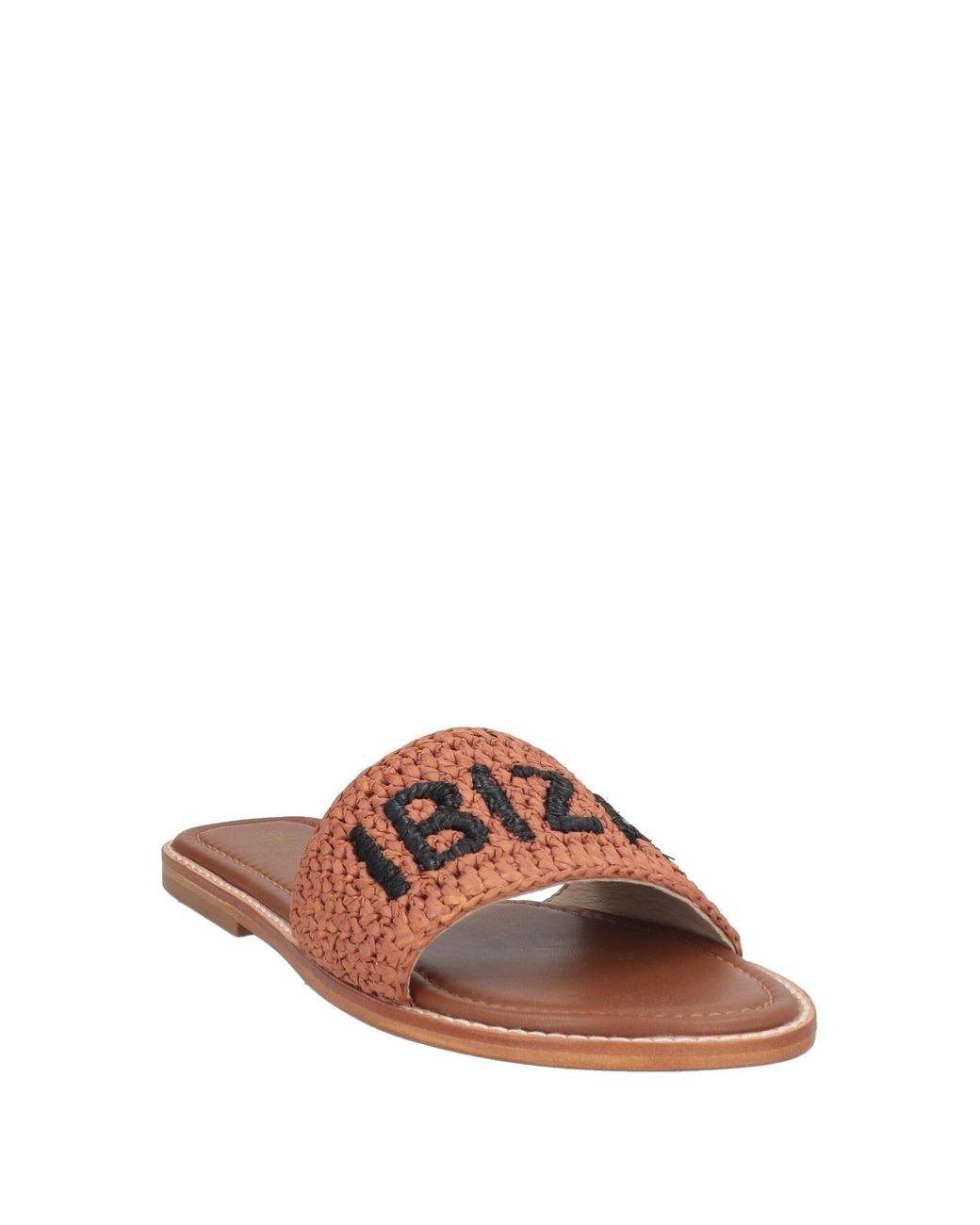 De Siena Brown Sandals Natural Raffia