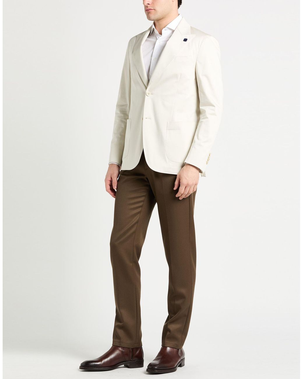 Lardini Natural Blazer Cotton, Elastane for men