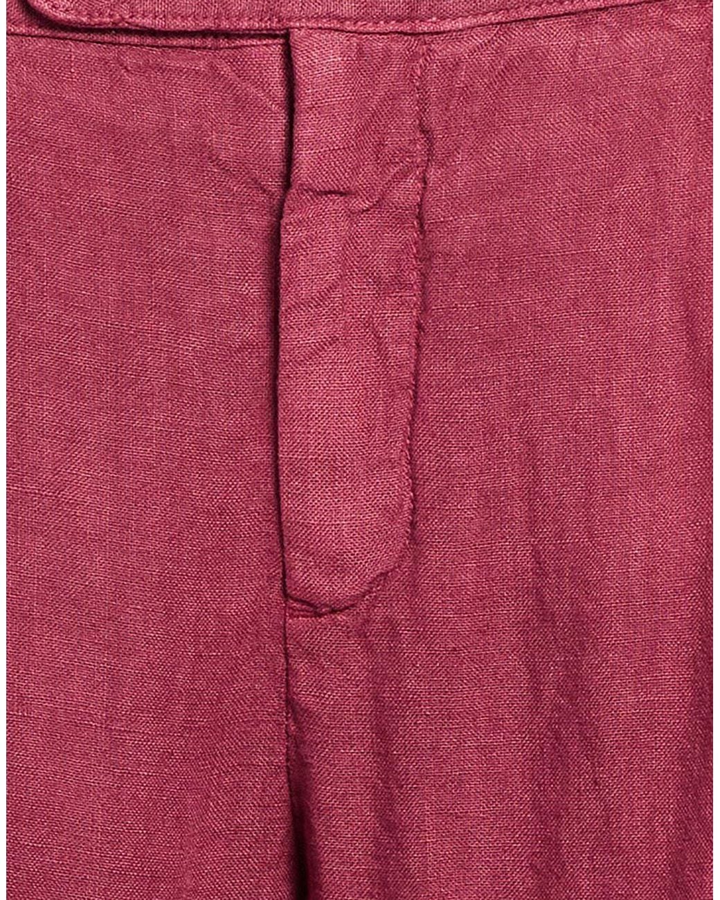 Massimo Alba Red Garnet Pants Linen for men