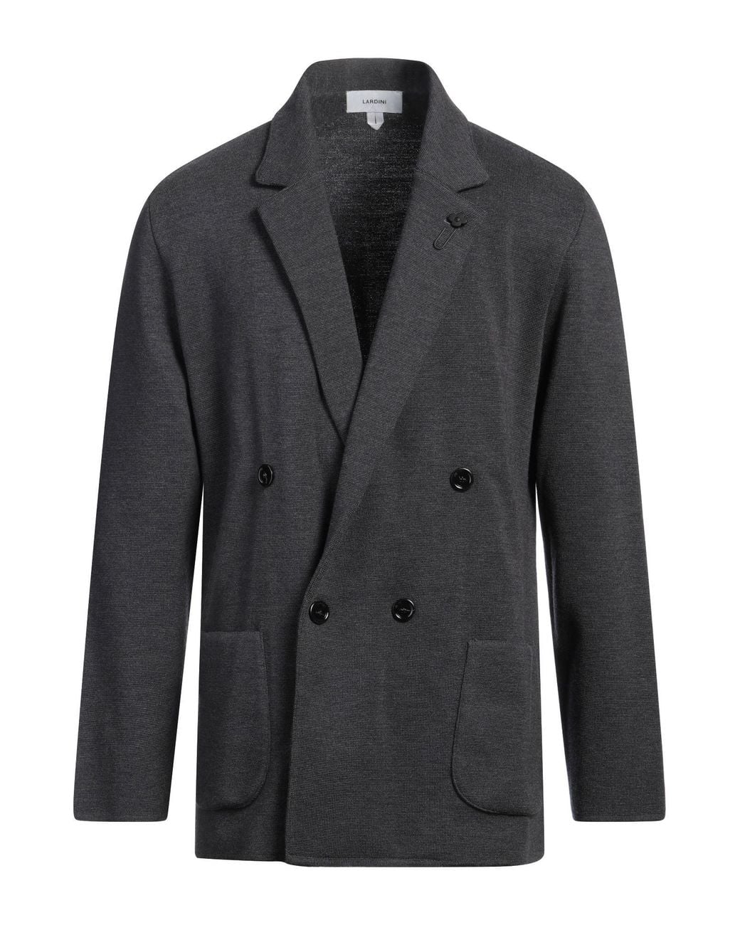 Lardini Black Blazer Virgin Wool for men