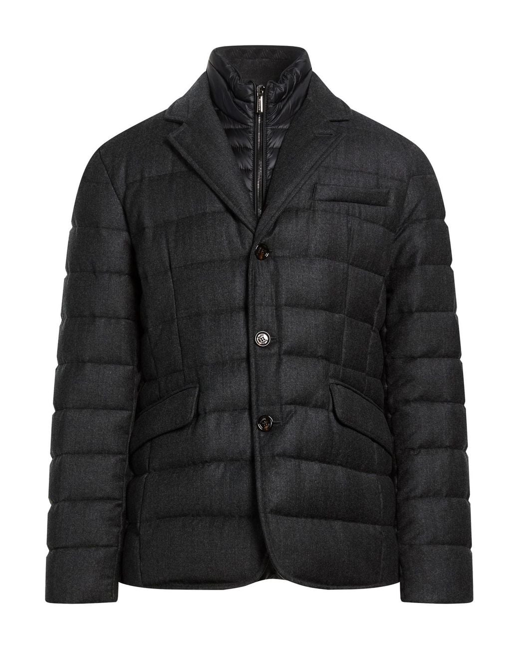 Moorer Black Puffer Virgin Wool, Polyamide, Wool for men