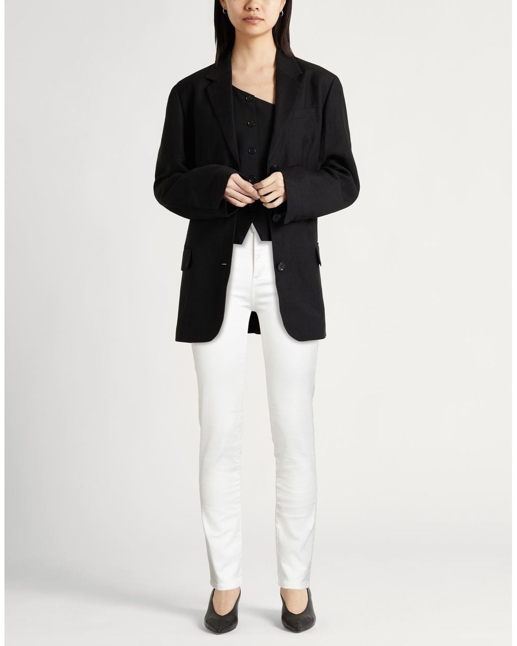 Kiton White Jeans Cotton, Elastane