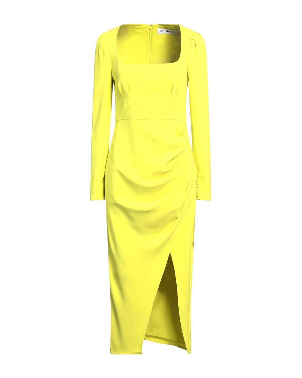 Self-Portrait Yellow Midi Dress
