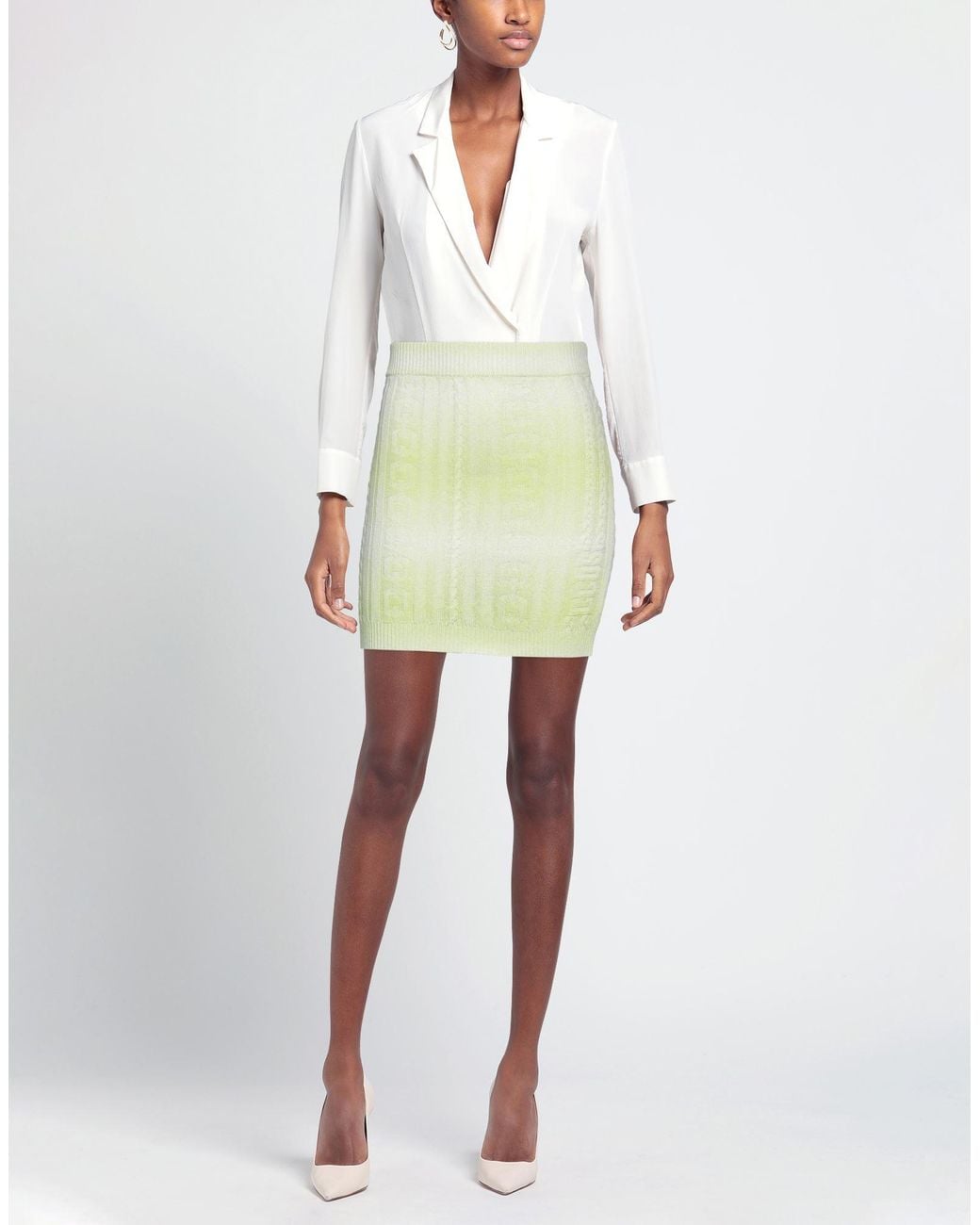 Gcds Yellow Mini Skirt