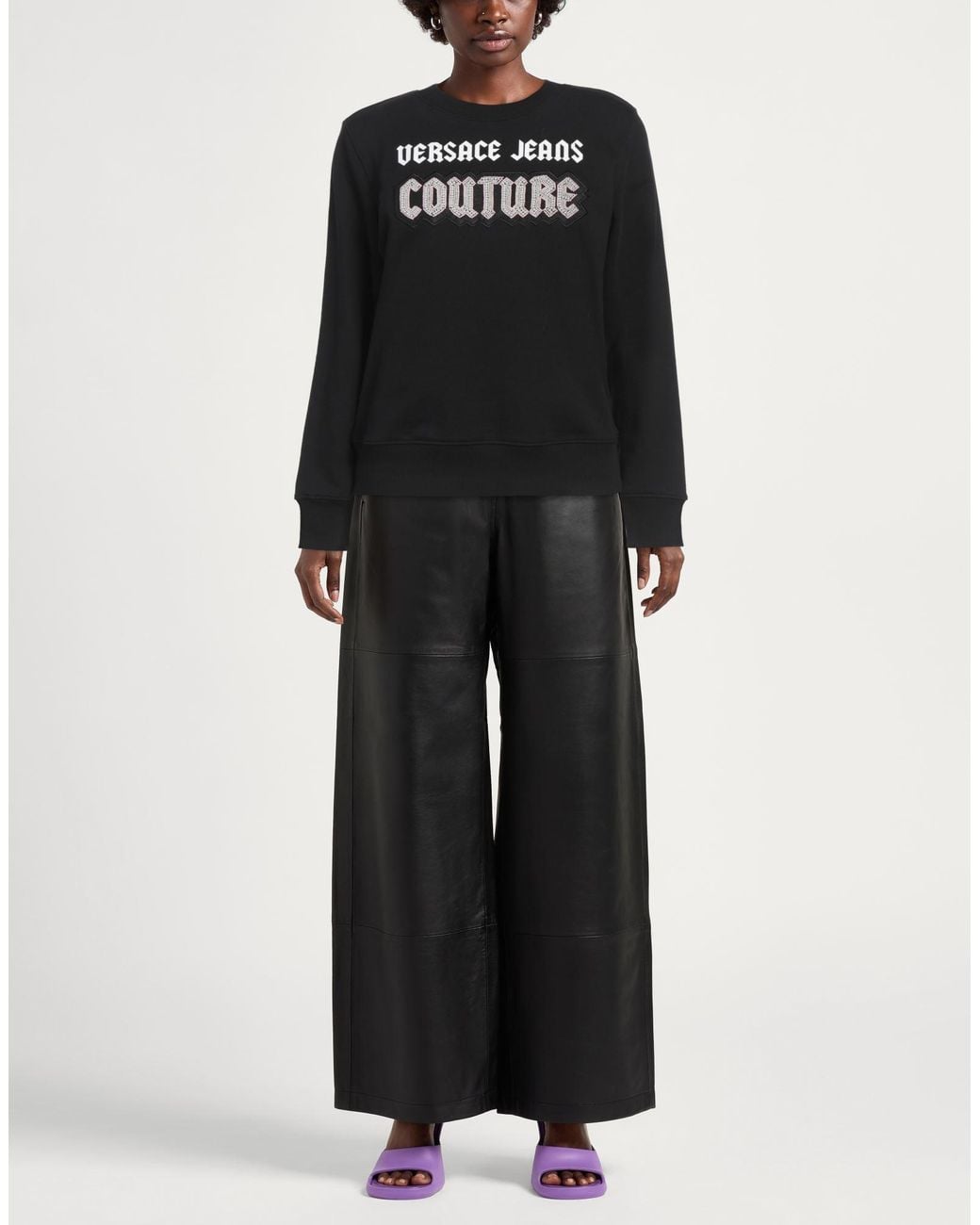 Versace Jeans Couture Black Sweatshirt Cotton