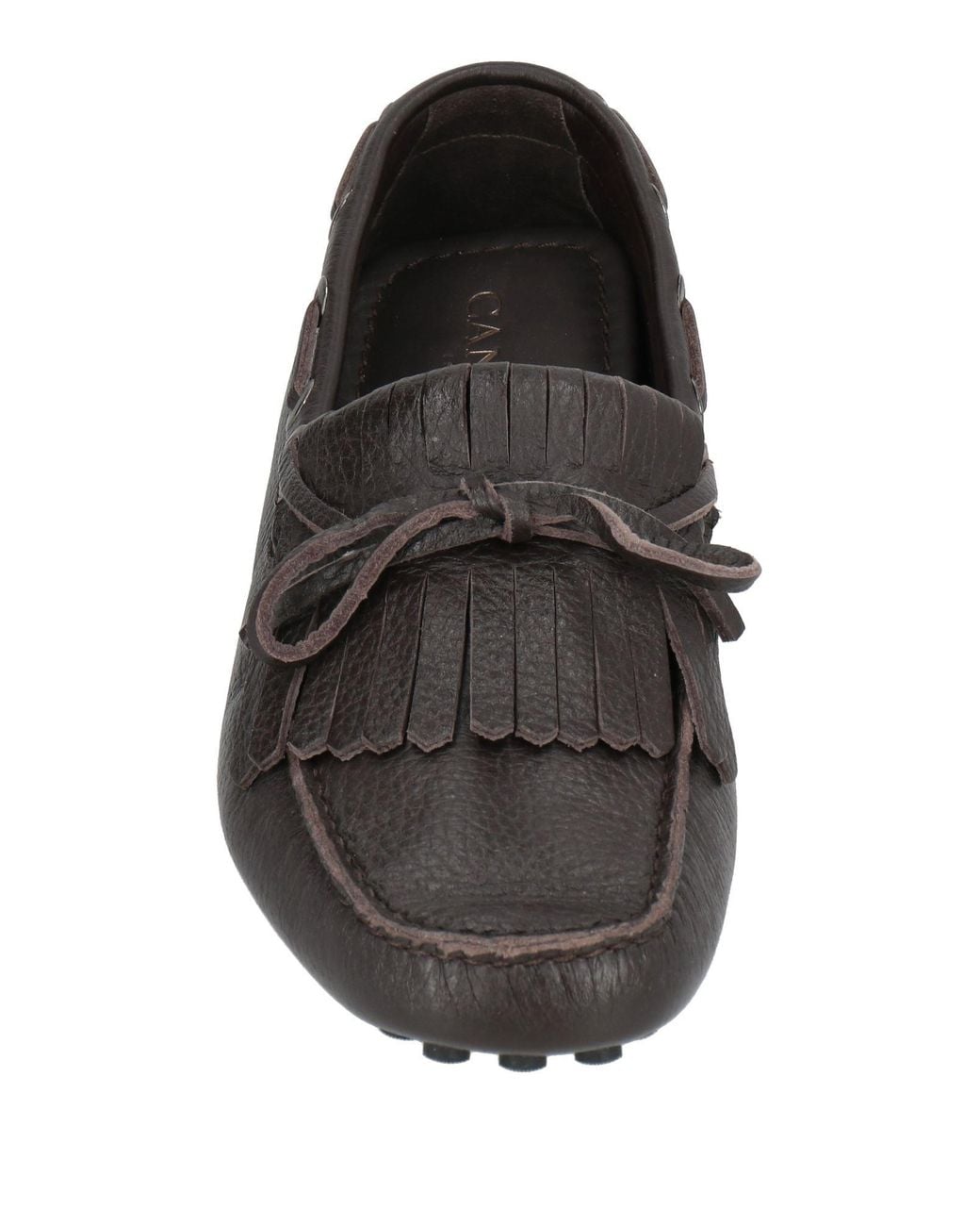 Canali Gray Dark Loafers Leather for men