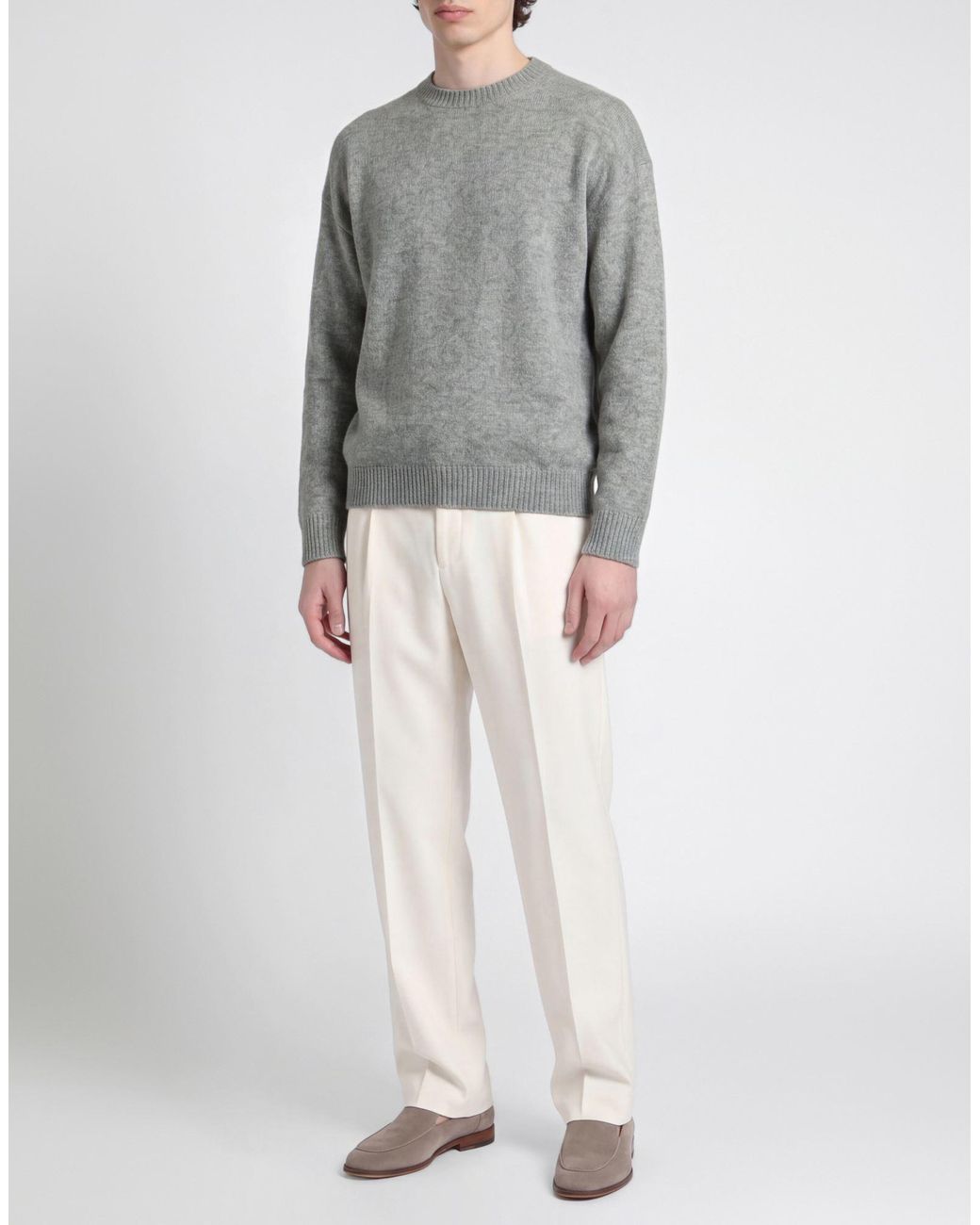 Laneus Gray Light Sweater Cashmere, Silk, Polyester for men