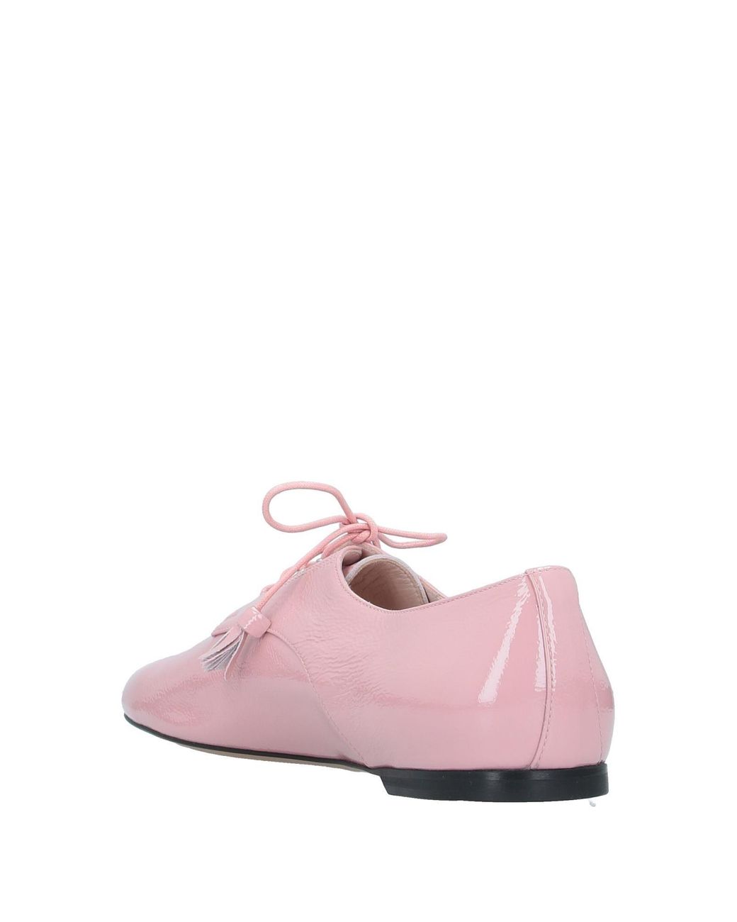 pink lace up flats