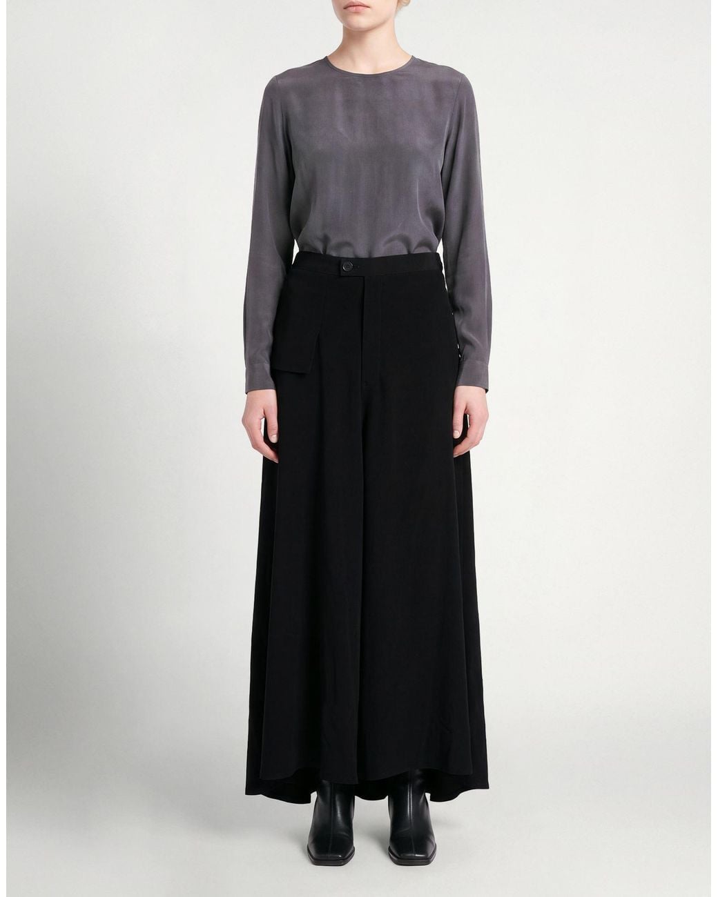 Yohji Yamamoto Black Pants Triacetate, Polyester