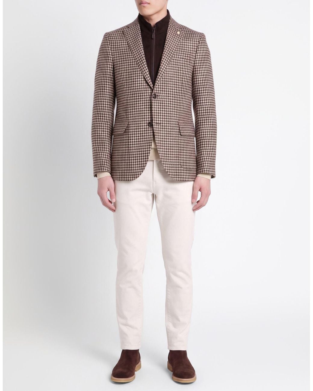 Luigi Bianchi Brown Blazer Wool for men
