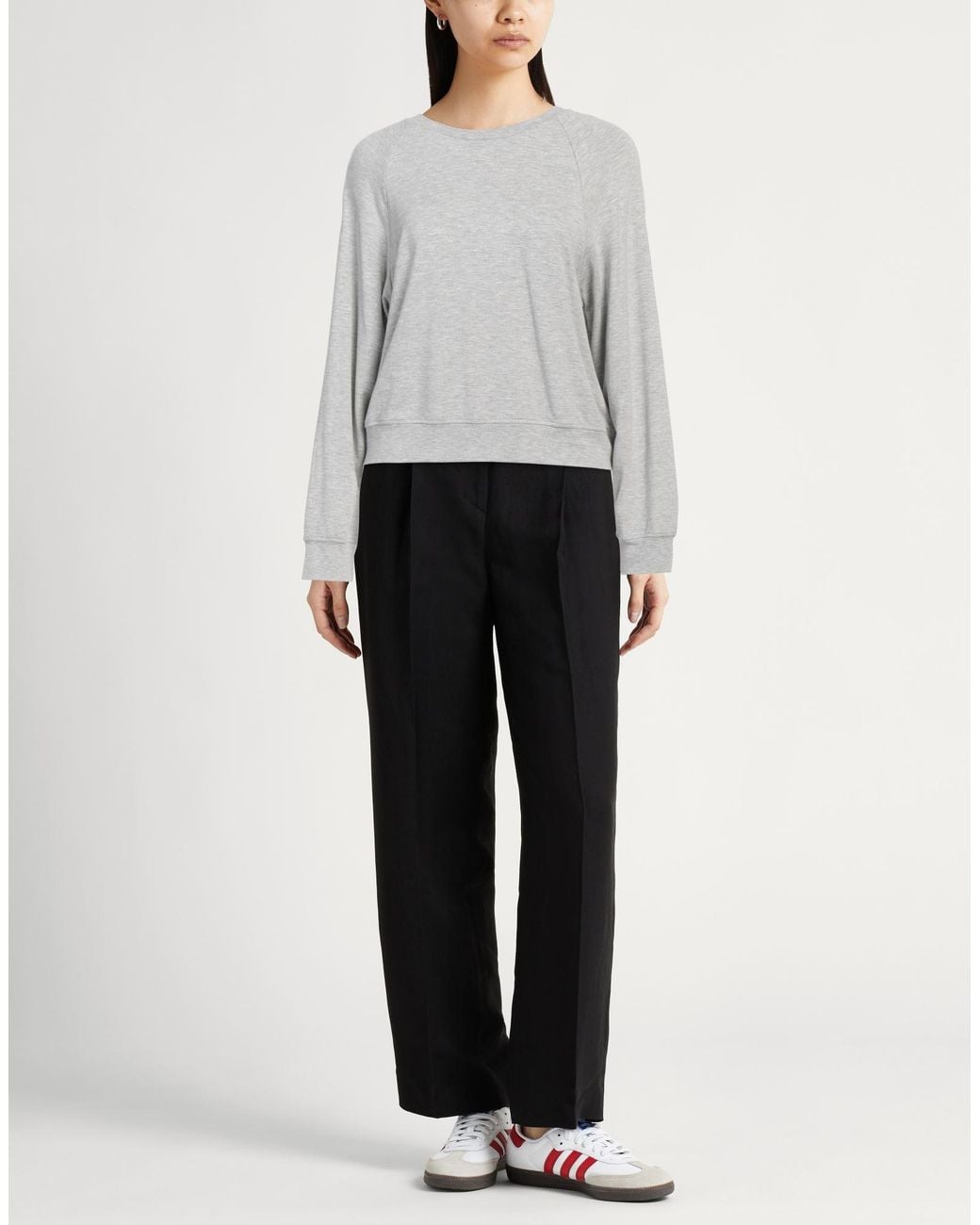 Majestic Filatures Gray Light Sweatshirt Viscose, Elastane