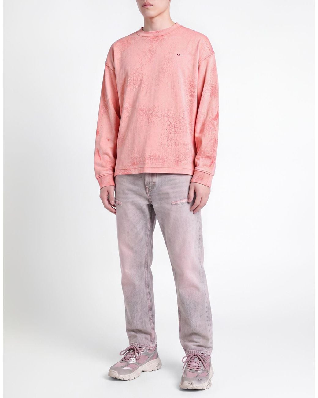 DIESEL Pink Sweatshirt for men