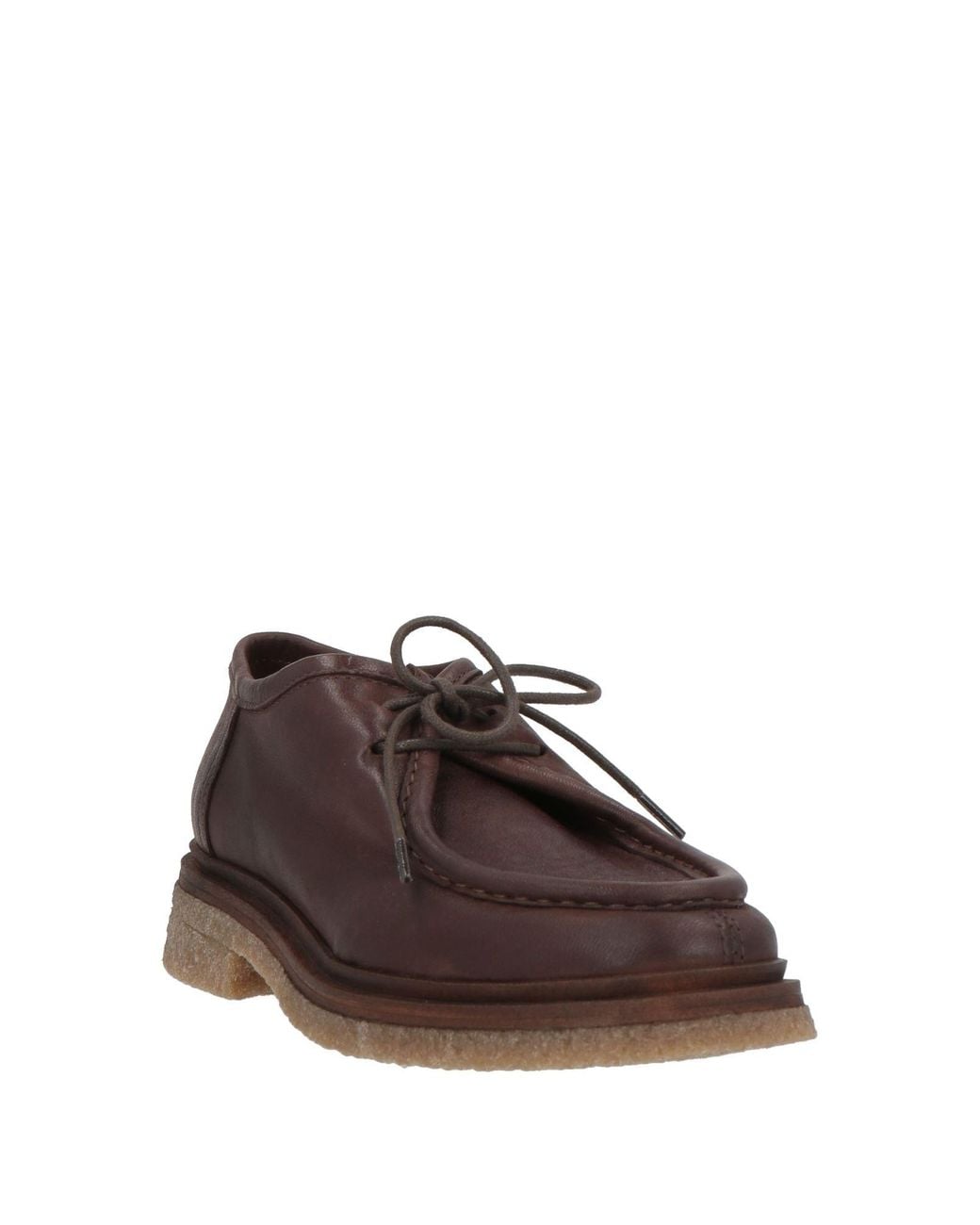 Piumi Brown Lace-Up Shoes Leather