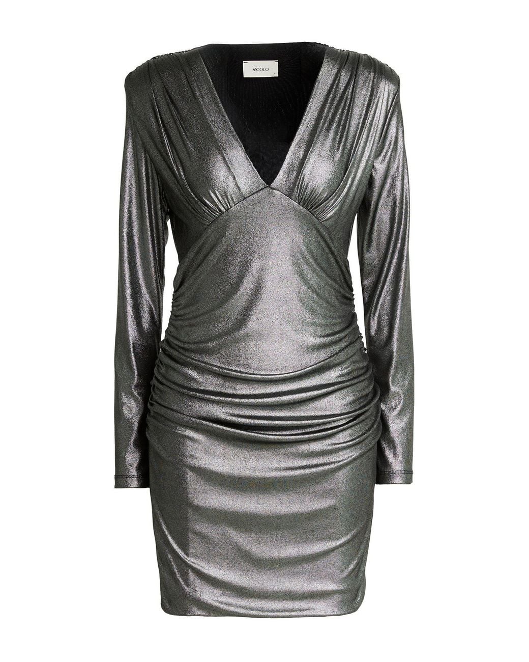 ViCOLO Black Mini Dress Polyester, Elastane