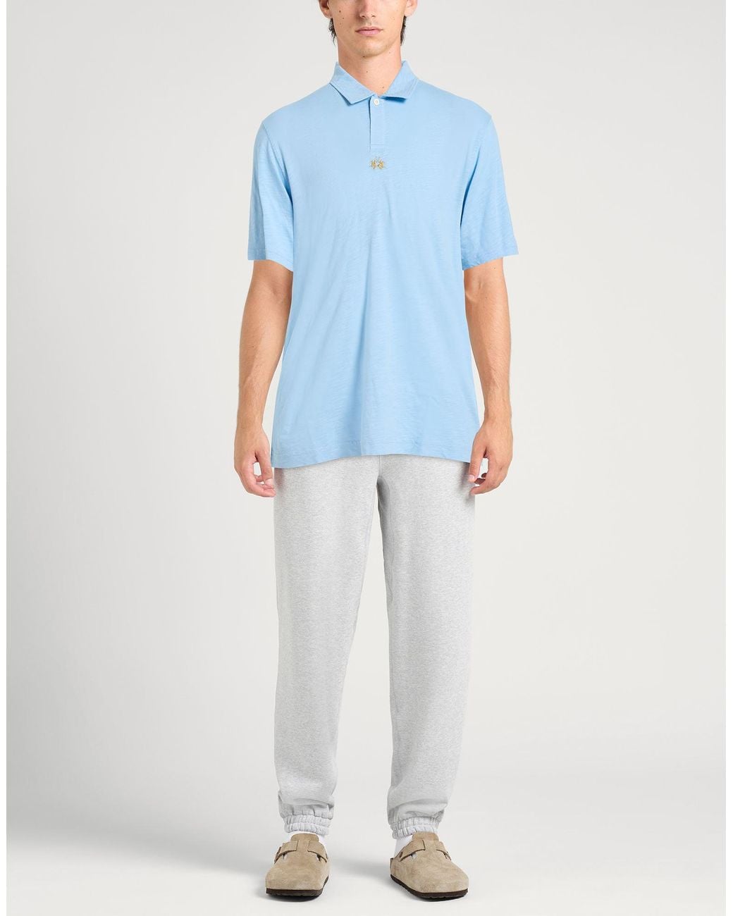 La Martina Blue Polo Shirts for men