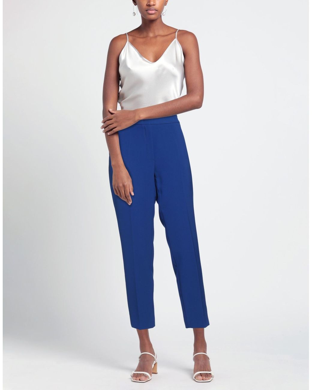 Clips Blue Pants Polyester, Elastane