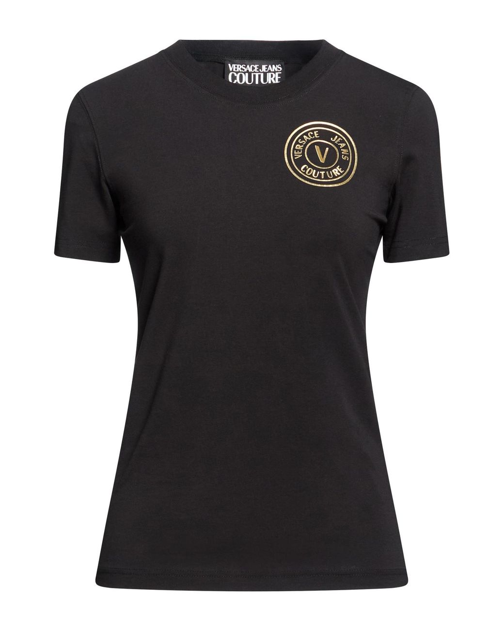 Versace Jeans Couture Black T-Shirt Cotton, Elastane