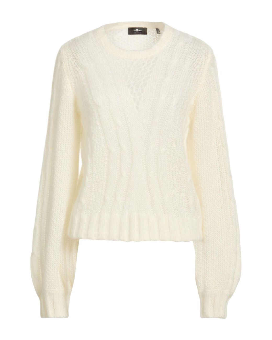 7 For All Mankind White Pullover