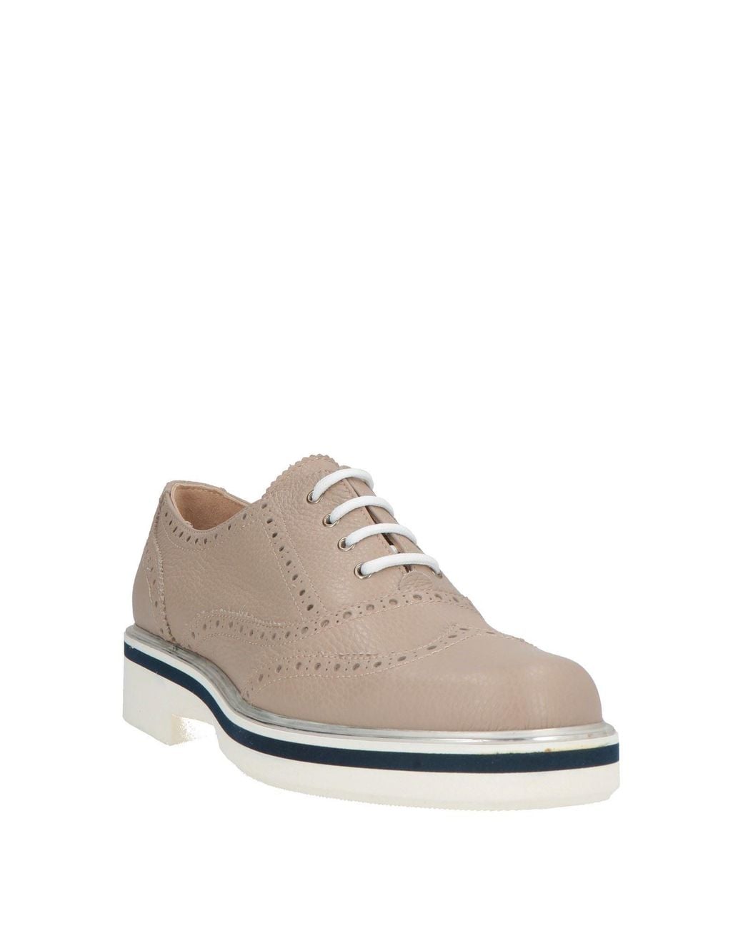 Pollini White Lace-Up Shoes
